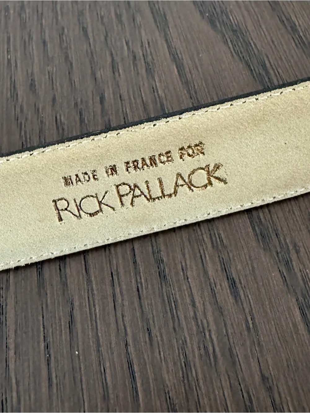 Rick Pallack Made in France Olive Suede Women’s Leather Belt Size 90/36 Vintage